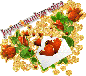 gif joyeux anniversaire carte et coeurs